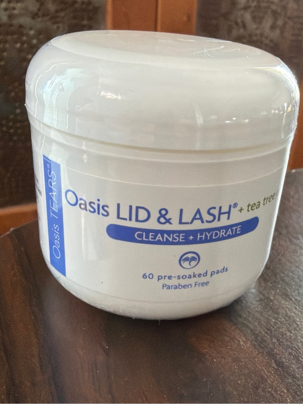 NIB Oasis Tears Lid & Lash Cleansing Pads + Tea Tree Oil (60 Count) sealed
